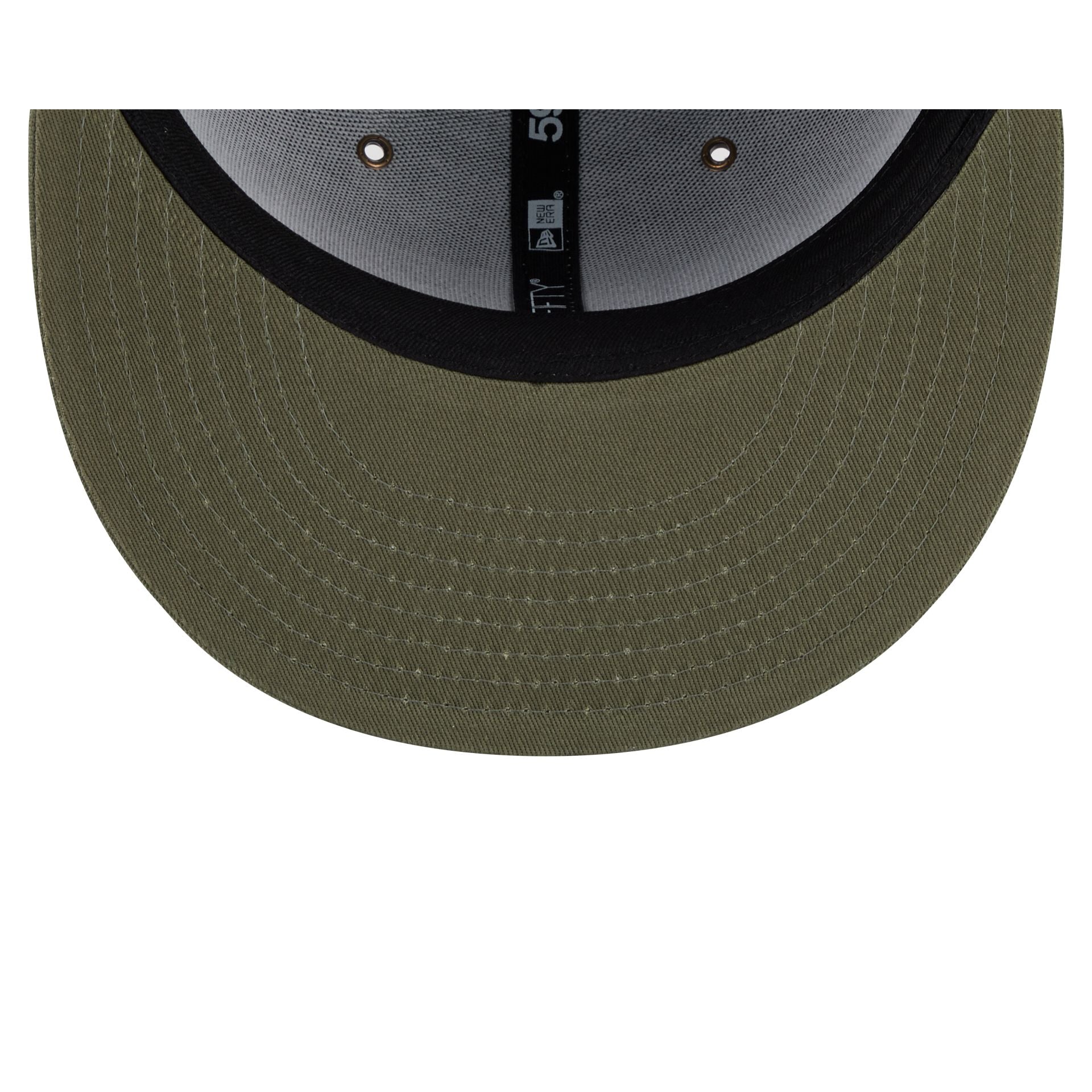 New Era Cap Canvas Olive Dog Ear 59FIFTY Fitted Hat