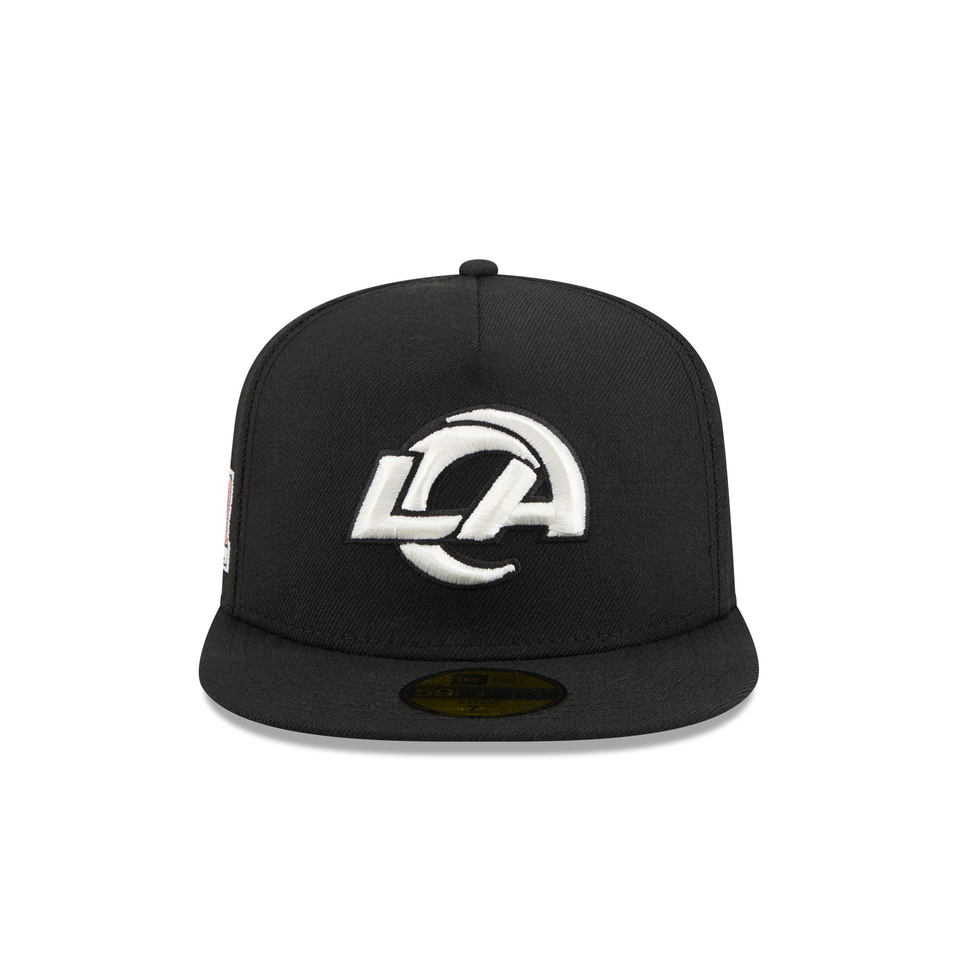 Just Caps Chiseled Logo Los Angeles Rams 59FIFTY A-Frame Fitted Hat