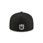 Just Caps Chiseled Logo Chicago Bears 59FIFTY A-Frame Fitted Hat