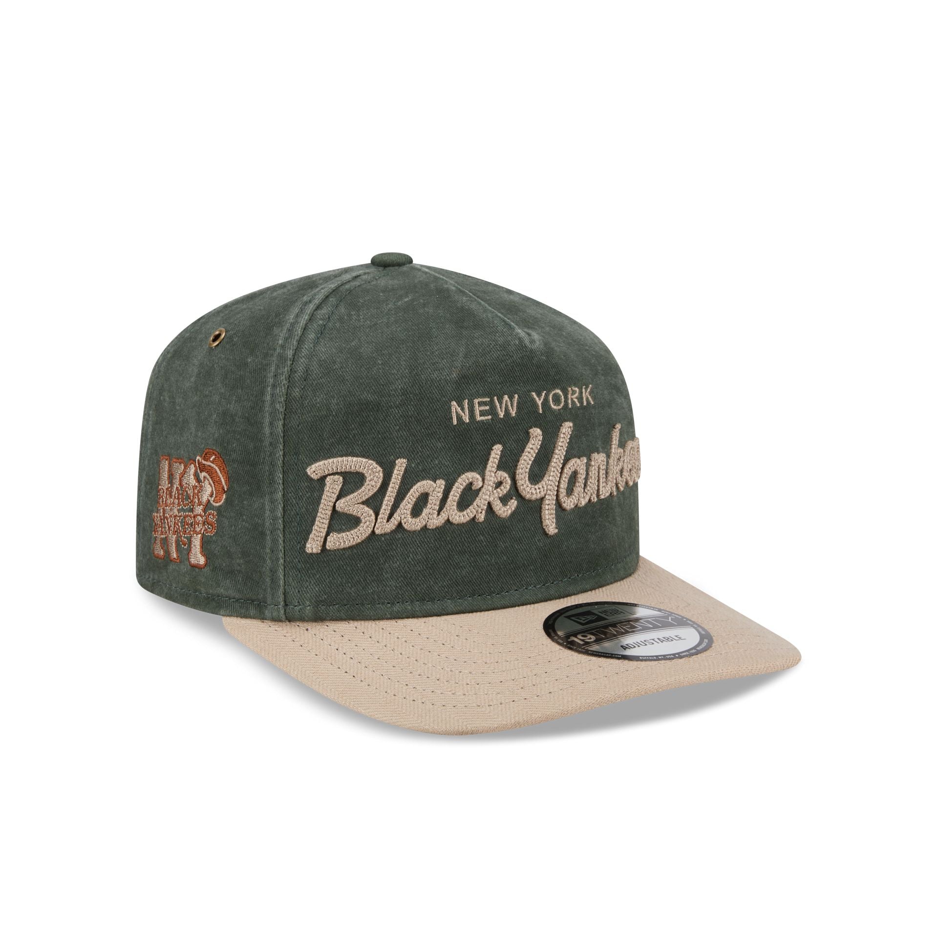 New York Black Yankees Chainstitch Dark Green 19TWENTY Adjustable Hat