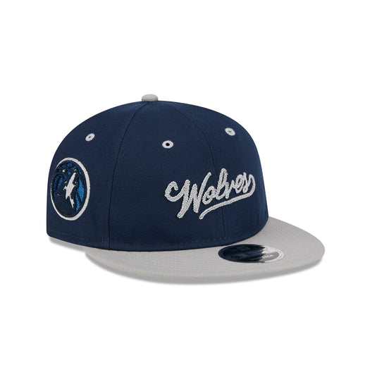 Minnesota Timberwolves Chainstitch Script Retro Crown 9FIFTY Snapback Hat - New Era Cap
