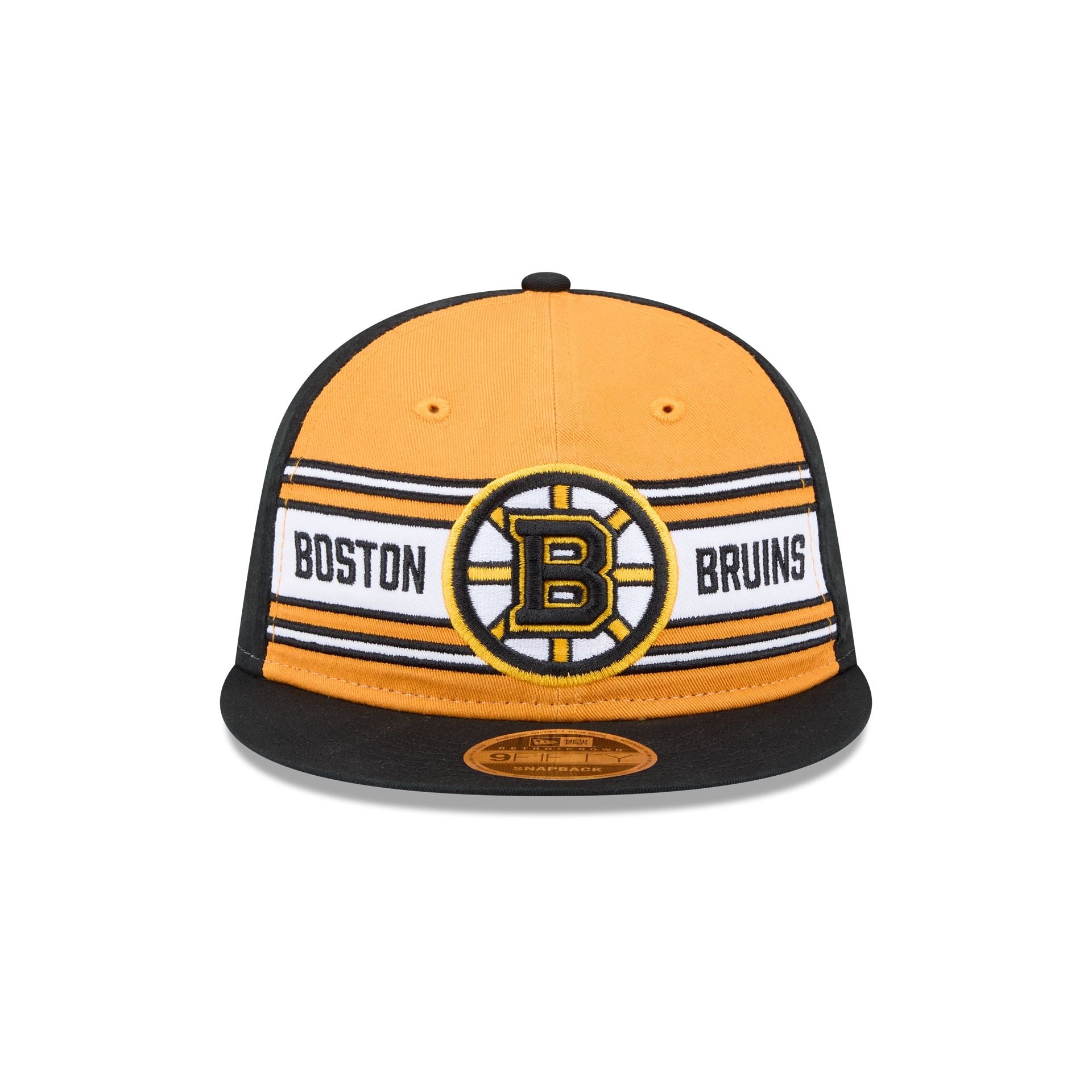 Boston Bruins Team Stripes Retro Crown 9FIFTY Snapback Hat