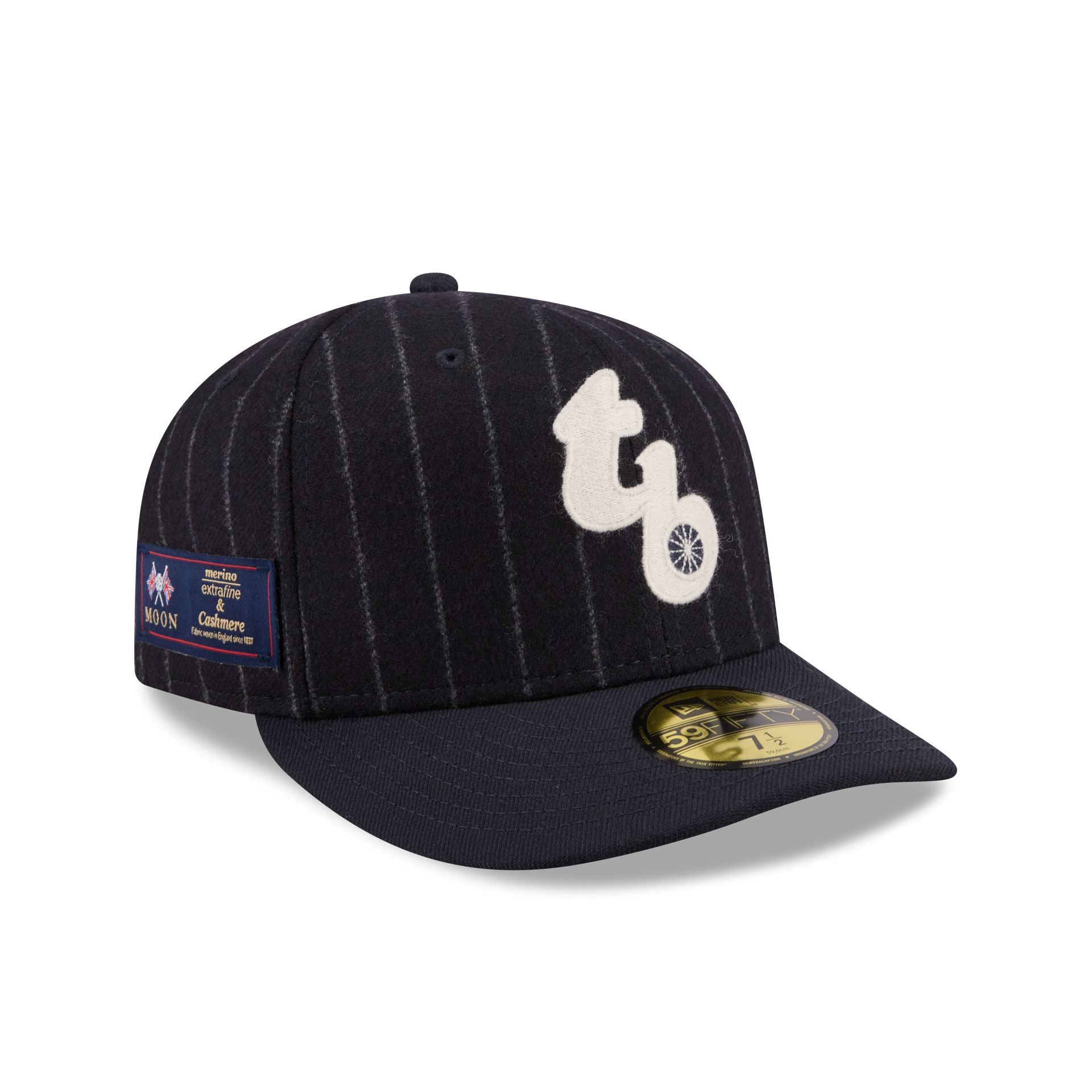 Tampa Bay Rays Pinstripe Merino & Cashmere Moon 59FIFTY Fitted Hat