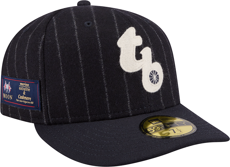 Tampa Bay Rays Pinstripe Merino & Cashmere Moon 59FIFTY Fitted Hat