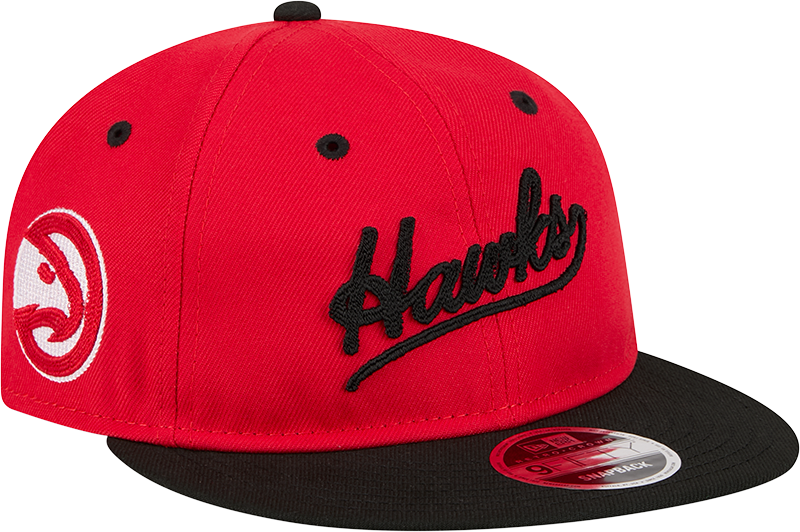 Atlanta Hawks Chainstitch Script Retro Crown 9FIFTY Snapback Hat