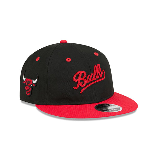 Chicago Bulls Chainstitch Script Retro Crown 9FIFTY Snapback Hat - New Era Cap