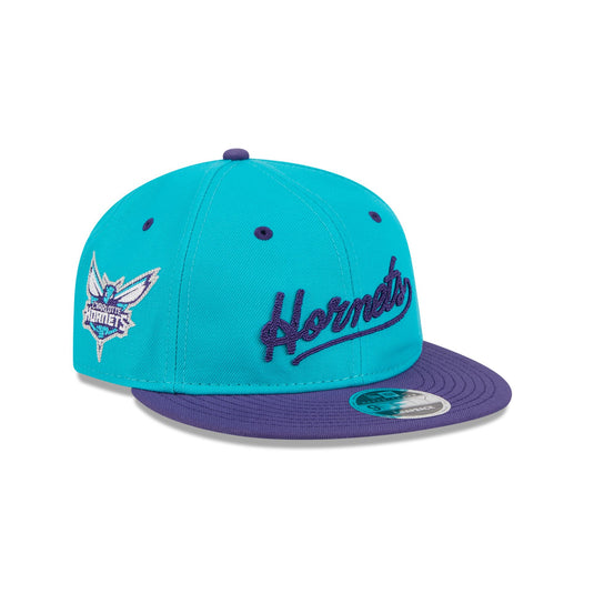 Charlotte Hornets Chainstitch Script Retro Crown 9FIFTY Snapback Hat - New Era Cap