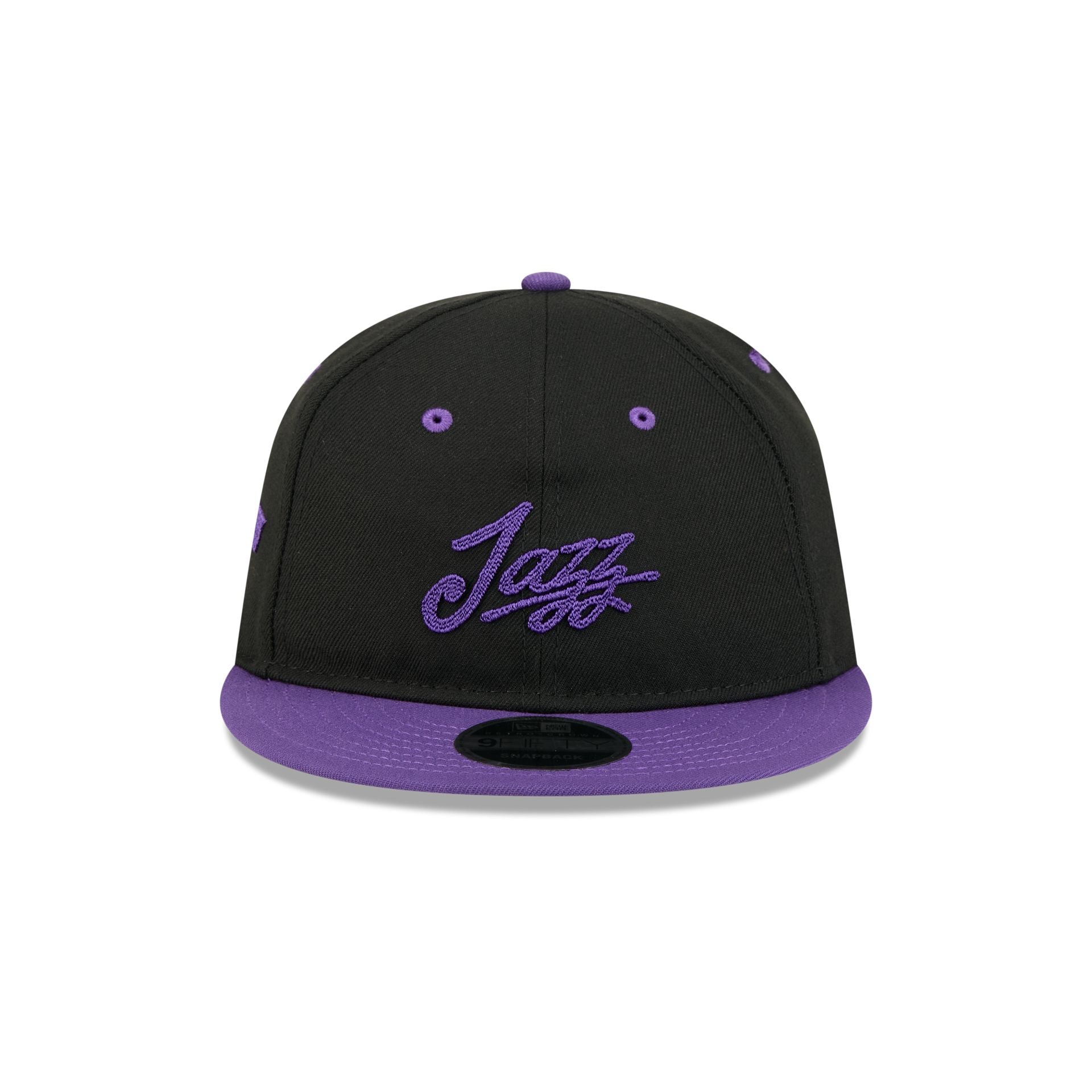 Utah Jazz Chainstitch Script Retro Crown 9FIFTY Snapback Hat – New