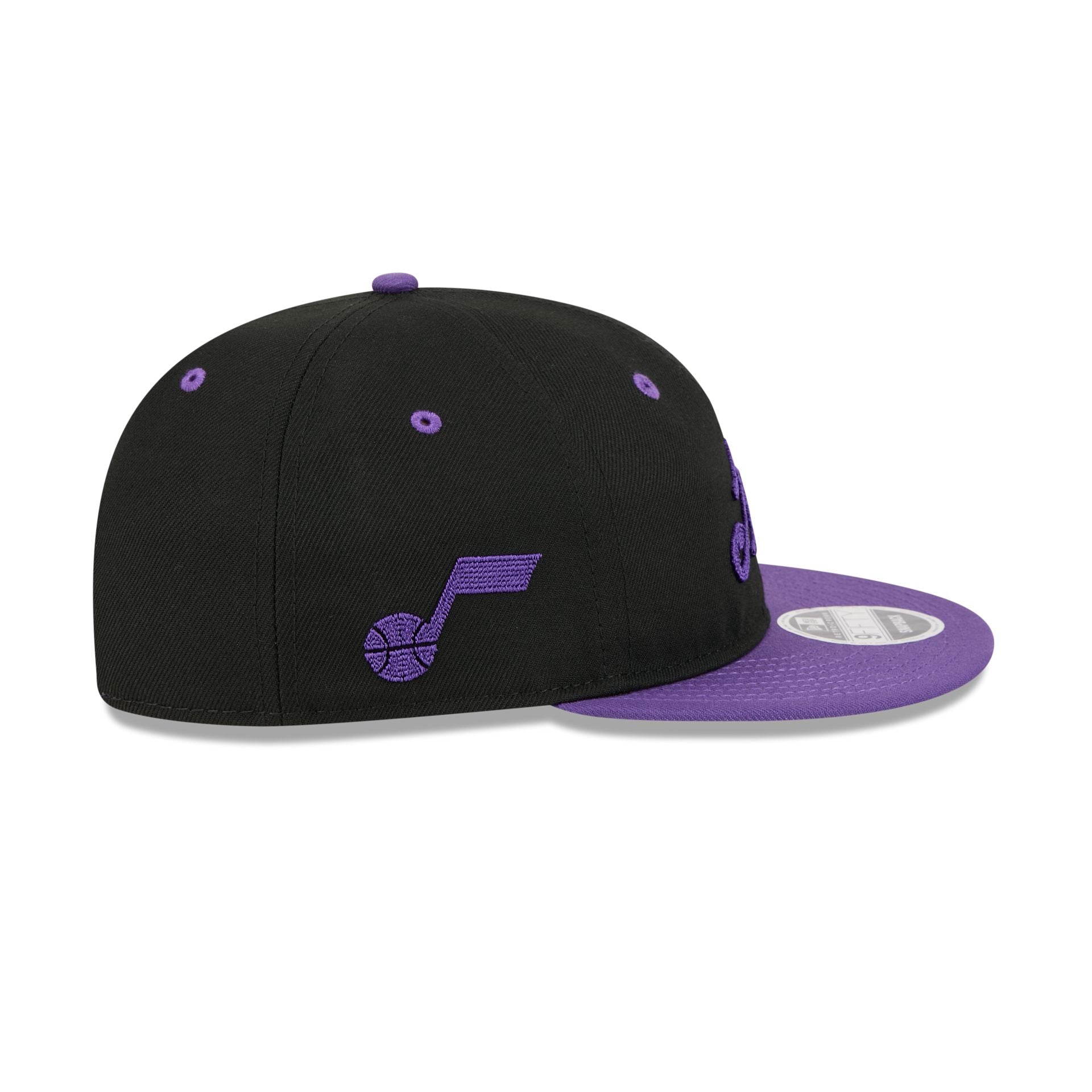 Utah Jazz Chainstitch Script Retro Crown 9FIFTY Snapback Hat – New