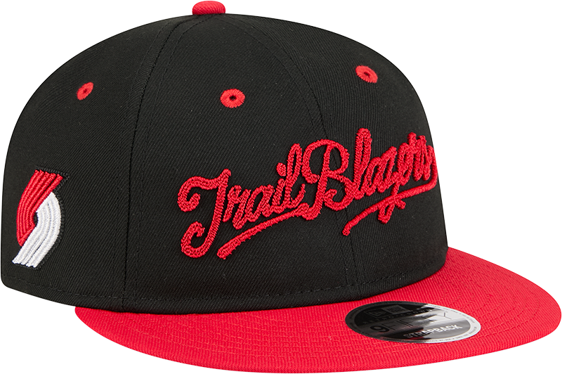 Portland Trail Blazers Chainstitch Script Retro Crown 9FIFTY Snapback Hat