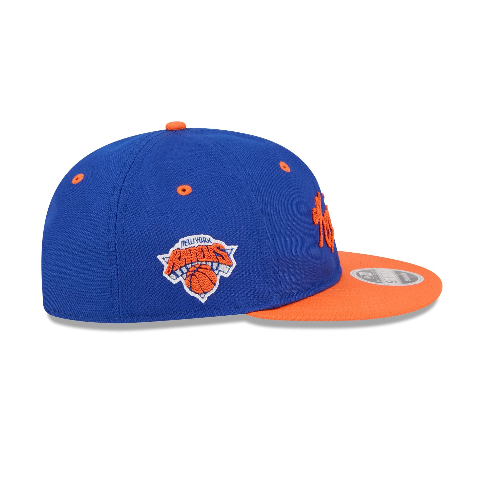 New York Knicks Chainstitch Script Retro Crown 9FIFTY Snapback Hat