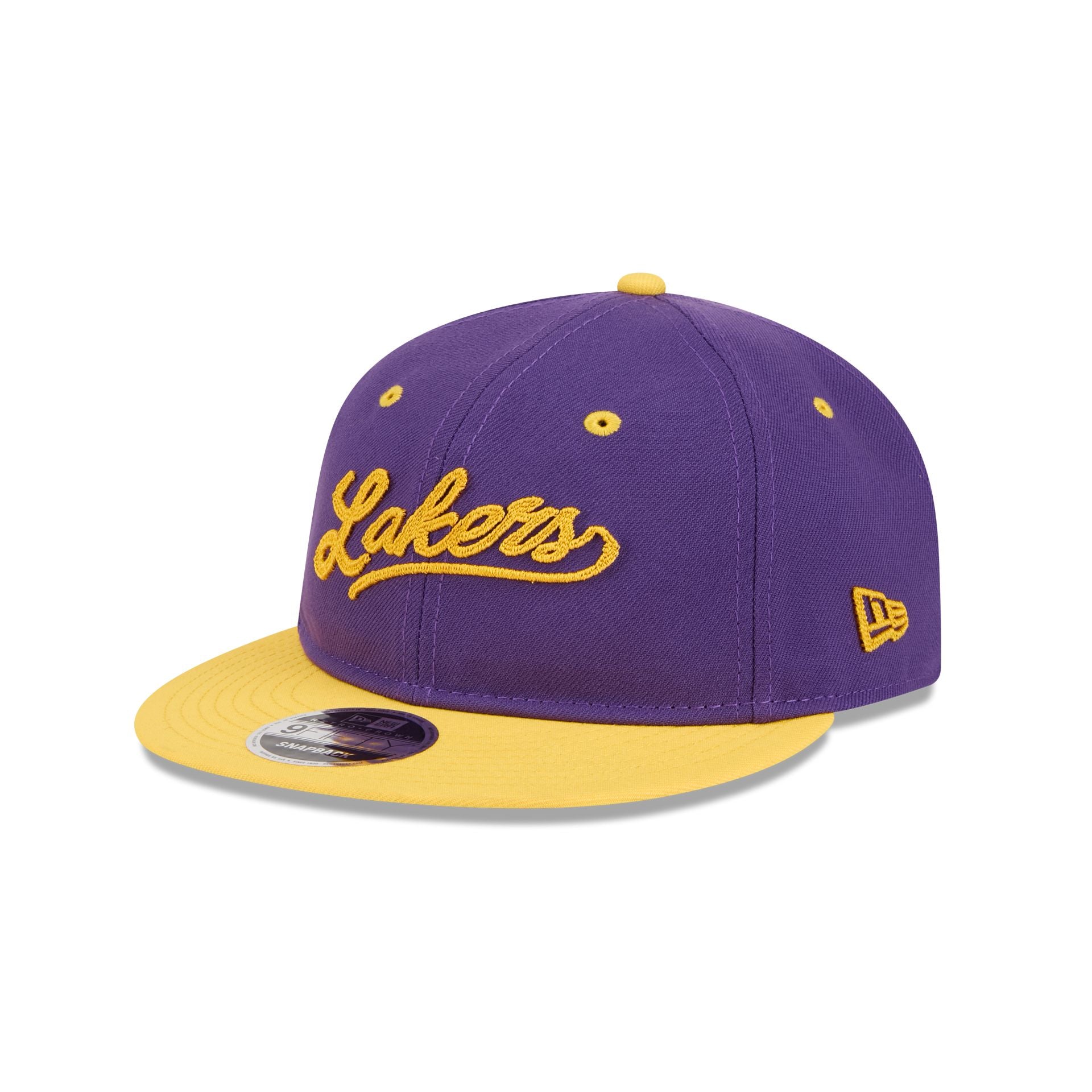 Los Angeles Lakers Chainstitch Script Retro Crown 9FIFTY Snapback Hat