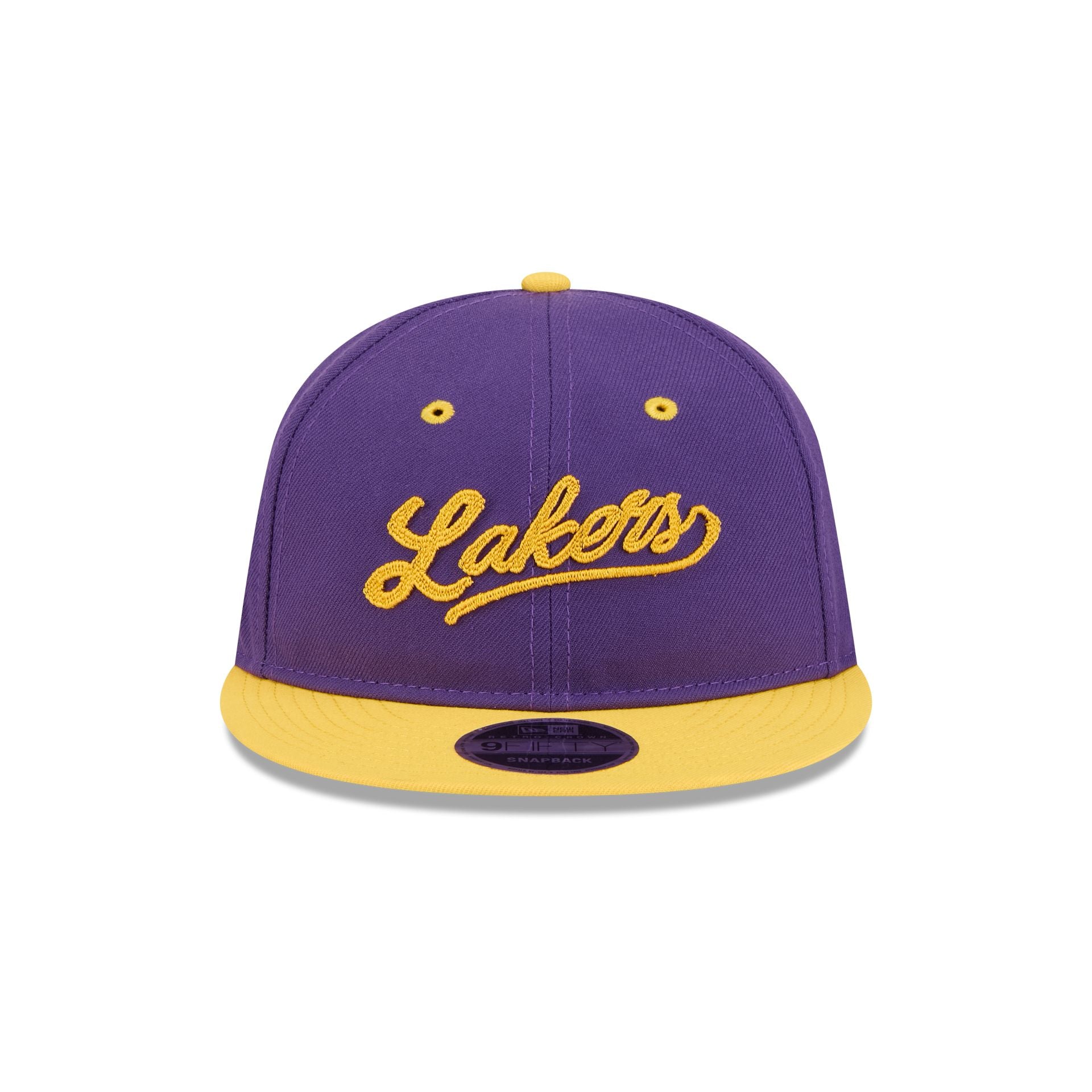 Los Angeles Lakers Chainstitch Script Retro Crown 9FIFTY Snapback Hat