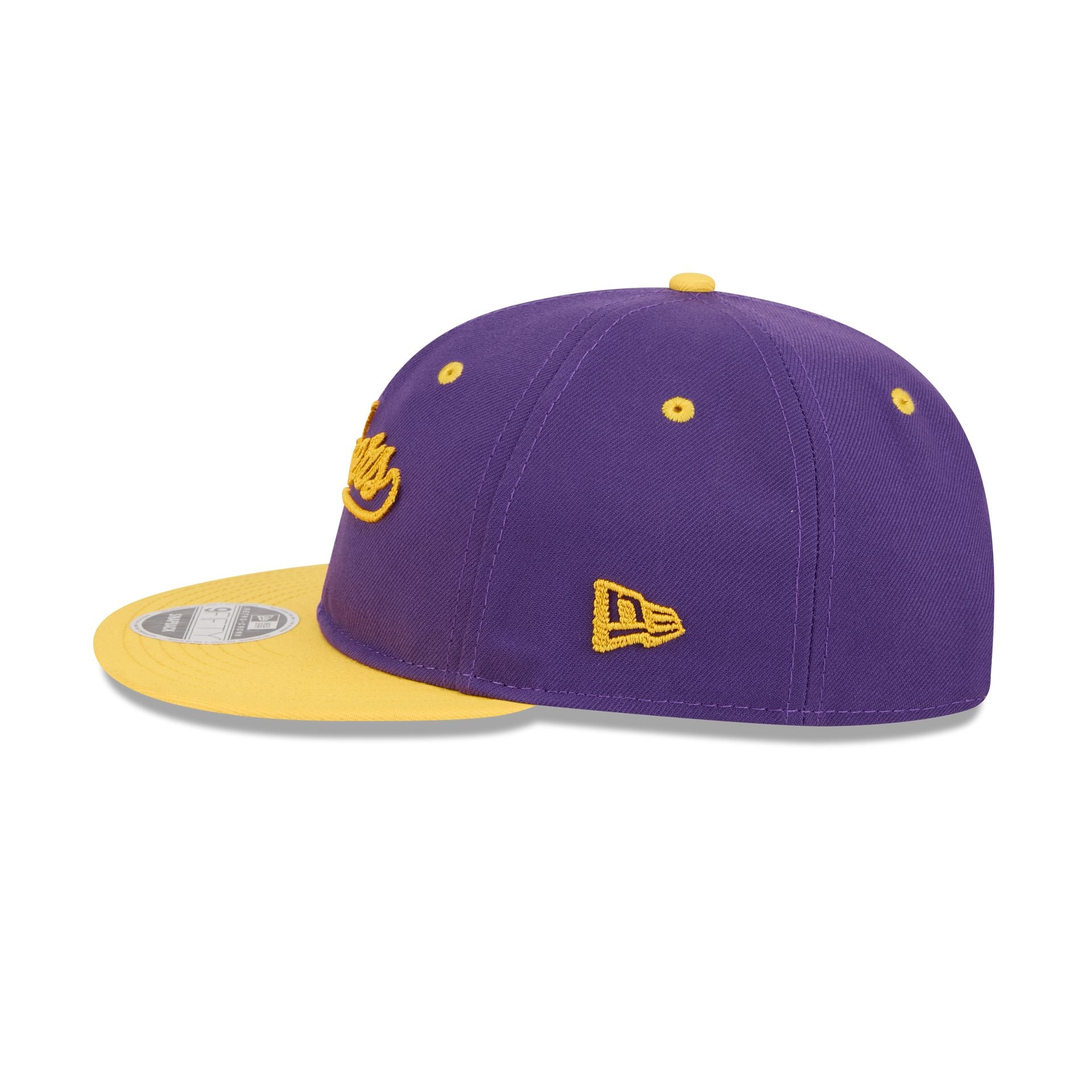 Los Angeles Lakers Chainstitch Script Retro Crown 9FIFTY Snapback Hat