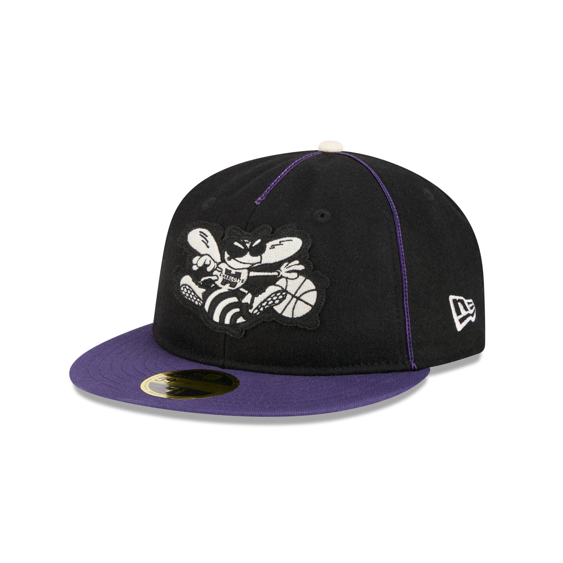 Charlotte Hornets Felt Logo Retro Crown 59FIFTY Fitted Hat