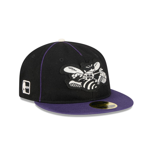 Charlotte Hornets Felt Logo Retro Crown 59FIFTY Fitted Hat - New Era Cap