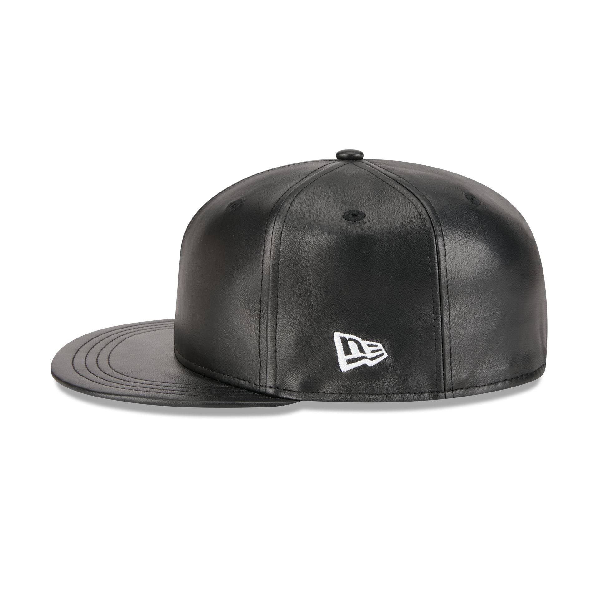 New Era Cap Black Platinum Tier Leather 59FIFTY Fitted Hat