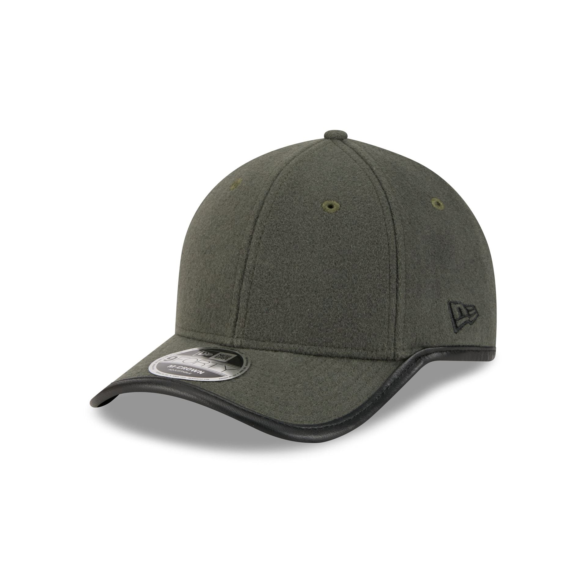 New Era Cap Black Platinum Tier Melton Wool Gray 9FORTY M-Crown Adjustable Hat