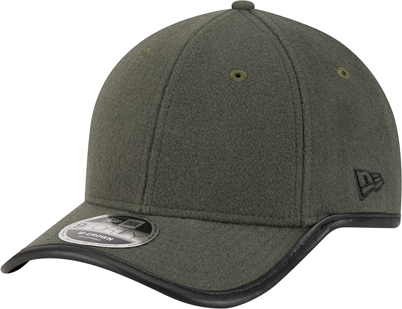 New Era Cap Black Platinum Tier Melton Wool Gray 9FORTY M-Crown Adjustable Hat