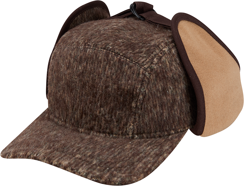 New Era Cap Silver Tier Melton Wool Dog Ear Camper Hat