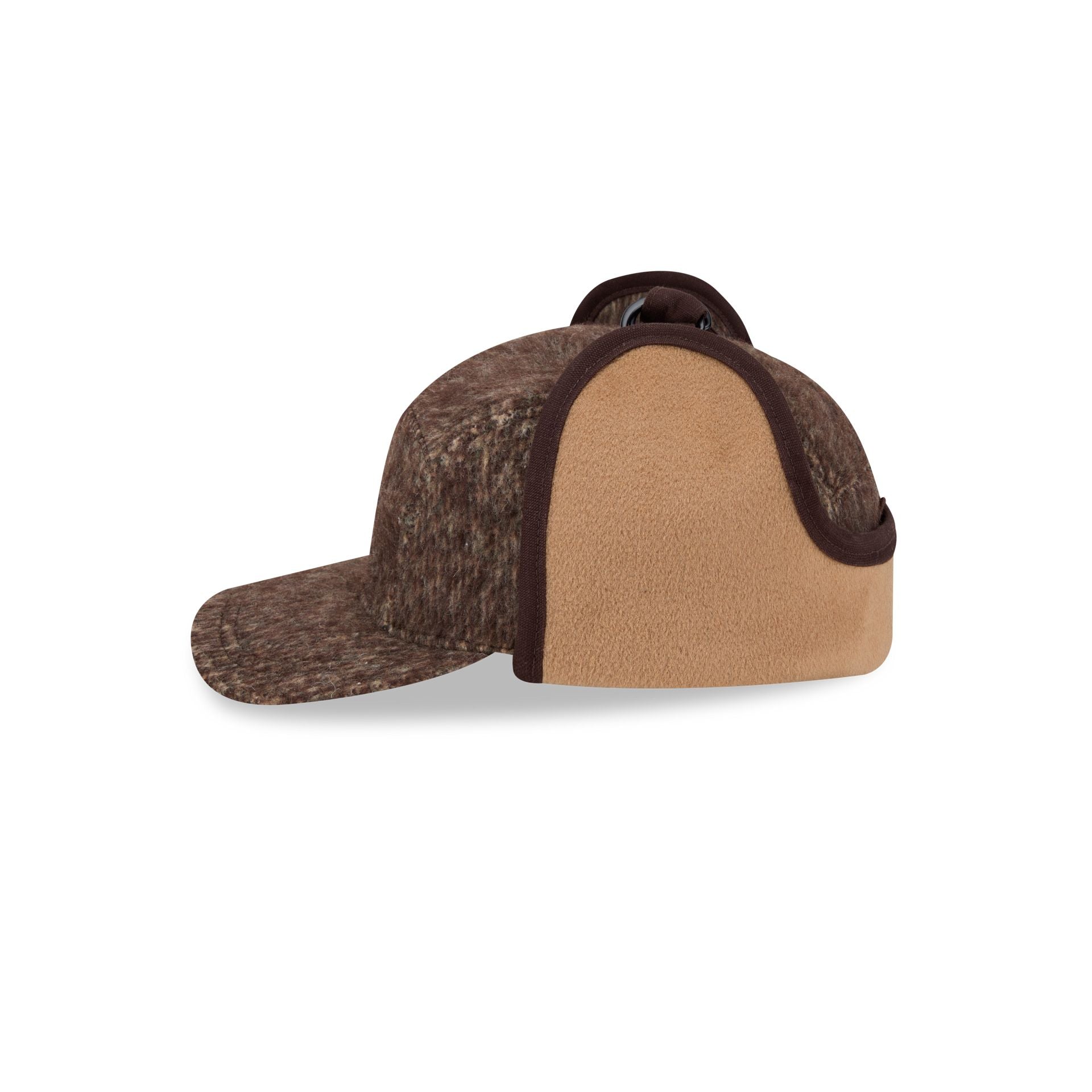 New Era Cap Silver Tier Melton Wool Dog Ear Camper Hat