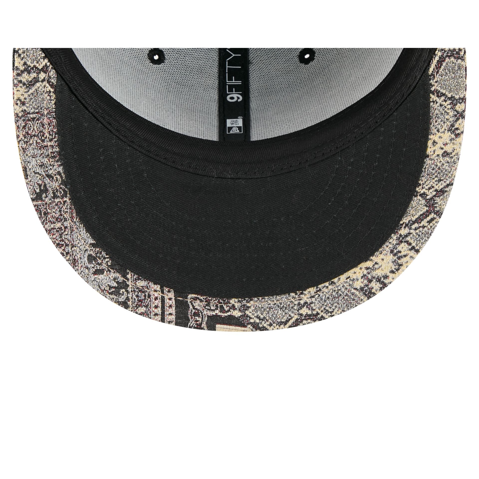 New Era Cap Gold Tier Multi-Pattern Black 9FIFTY Adjustable Hat
