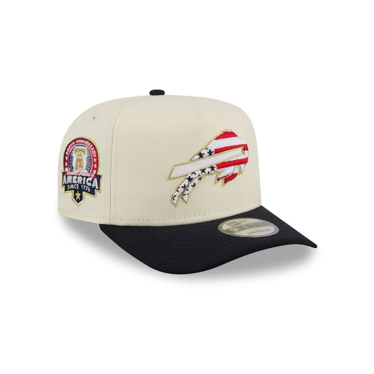 Buffalo Bills Chrome White Stars and Stripes 9FIFTY A-Frame Snapback Hat - New Era Cap