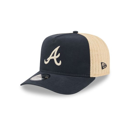 Atlanta Braves Grained 9FIFTY A-Frame Snapback Hat - New Era Cap