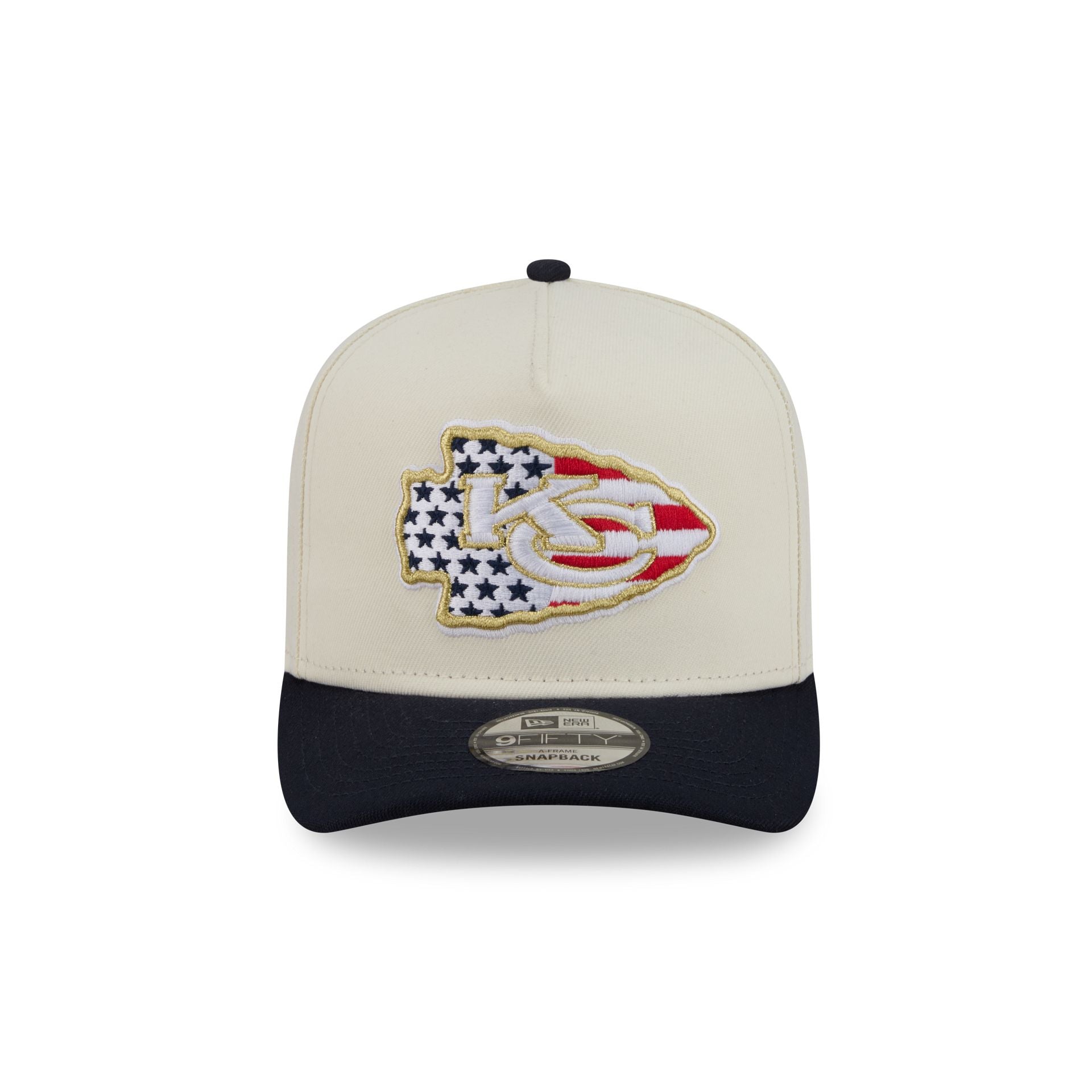 Kansas City Chiefs Chrome White Stars and Stripes 9FIFTY A-Frame Snapback Hat