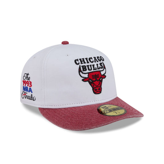 Chicago Bulls Hardwood Classics Diamond Stitch White 59FIFTY Fitted Hat - New Era Cap
