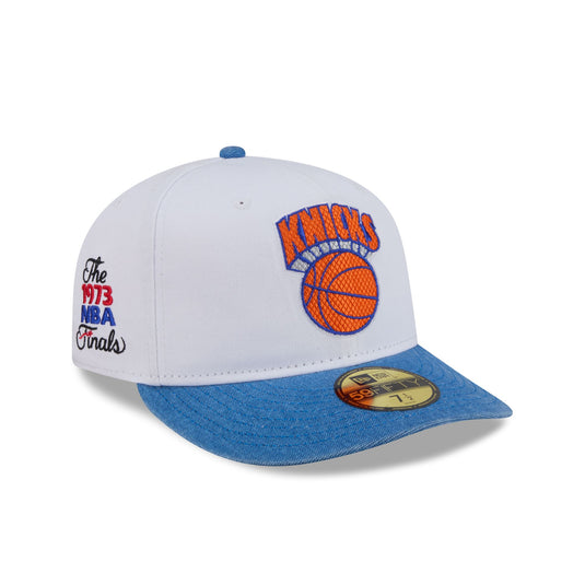 New York Knicks Hardwood Classics Diamond Stitch White 59FIFTY Fitted Hat - New Era Cap