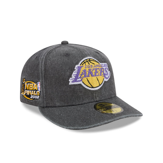 Los Angeles Lakers Hardwood Classics Diamond Stitch Black 59FIFTY Fitted Hat - New Era Cap