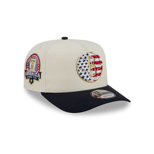 Brooklyn Nets Chrome White Stars and Stripes 9FIFTY A-Frame Snapback Hat - New Era Cap