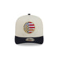 Golden State Warriors Chrome White Stars and Stripes 9FIFTY A-Frame Snapback Hat