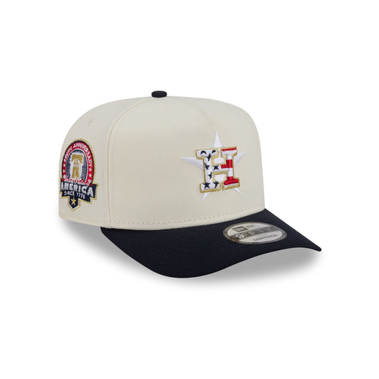 Houston Astros Chrome White Stars and Stripes 9FIFTY A-Frame Snapback Hat - New Era Cap