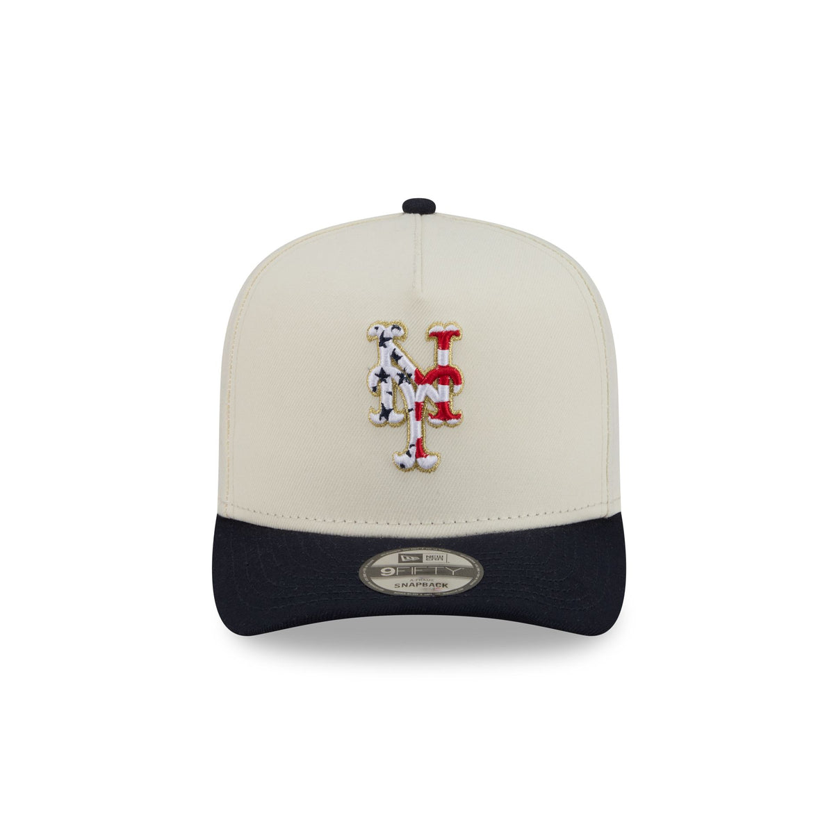 New York Mets Chrome White Stars and Stripes 9FIFTY A-Frame Snapback Hat