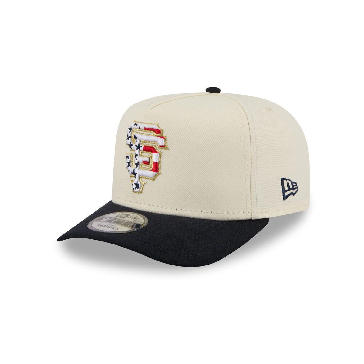 San Francisco Giants Chrome White Stars and Stripes 9FIFTY A-Frame Snapback Hat