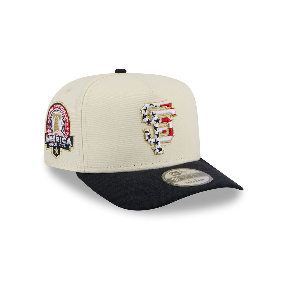 San Francisco Giants Chrome White Stars and Stripes 9FIFTY A-Frame Snapback Hat