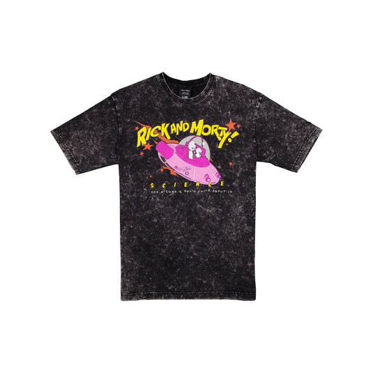 Rick and Morty Washed Black T-Shirt - New Era Cap