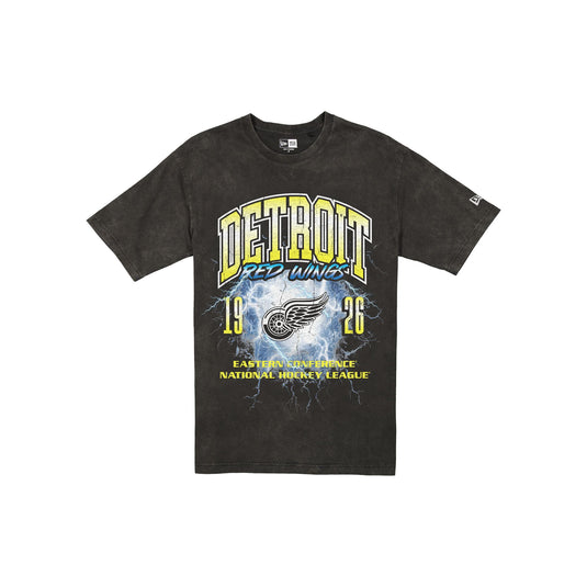 Detroit Red Wings Lifestyle Graphics Storm Black T-Shirt - New Era Cap