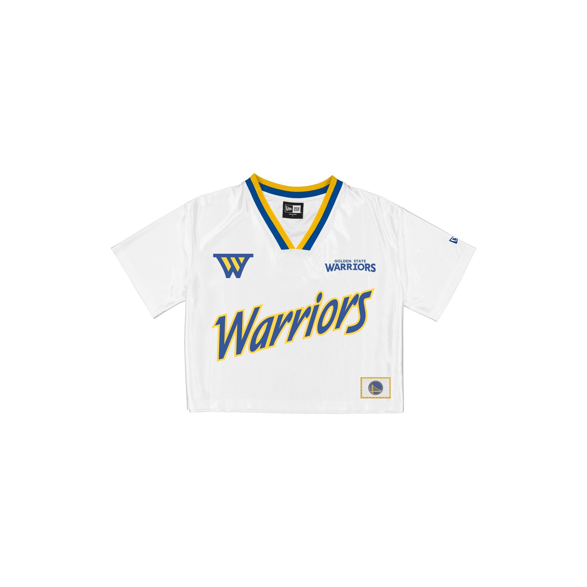 Golden State Warriors Sport Classics Women's Cropped White T-Shirt