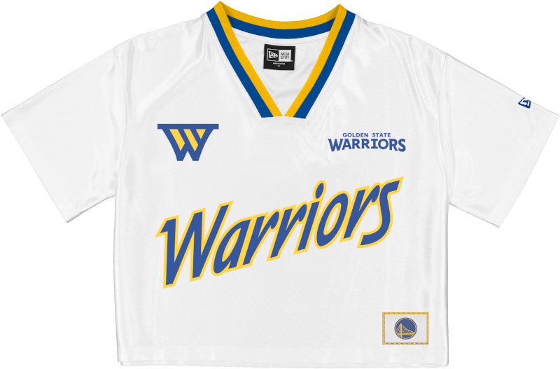 Golden State Warriors Sport Classics Women's Cropped White T-Shirt