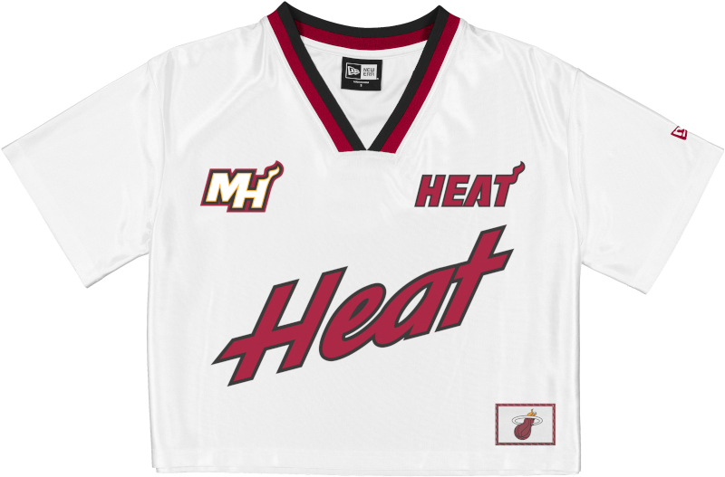 Miami Heat Sport Classics Women's Cropped White T-Shirt