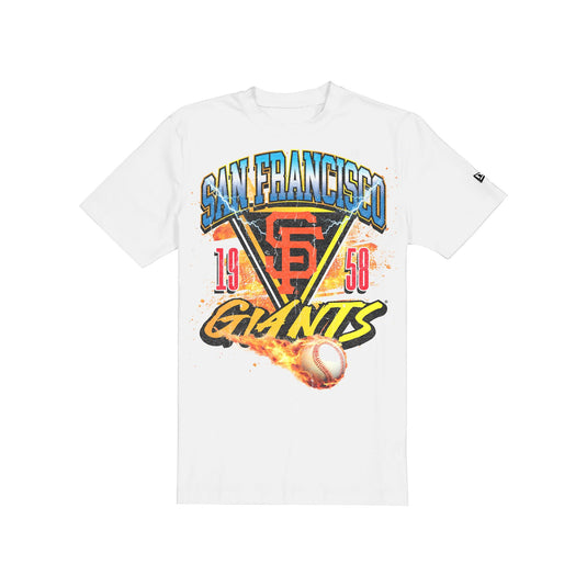 San Francisco Giants Lifestyle Graphics Fireball White T-Shirt - New Era Cap