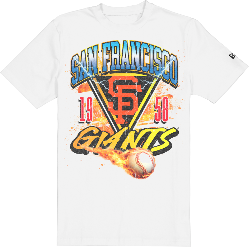 San Francisco Giants Lifestyle Graphics Fireball White T-Shirt