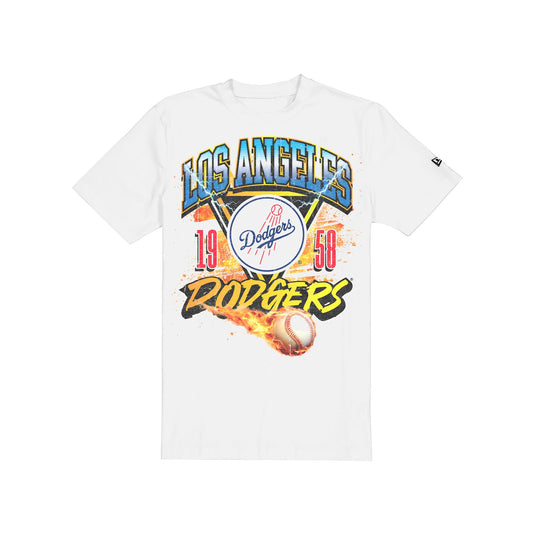 Los Angeles Dodgers Lifestyle Graphics Fireball White T-Shirt - New Era Cap
