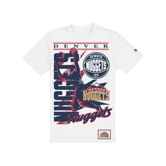 Denver Nuggets Sport Classics Player White T-Shirt - New Era Cap