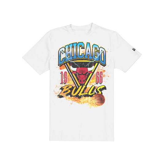 Chicago Bulls Lifestyle Graphics Fireball White T-Shirt - New Era Cap