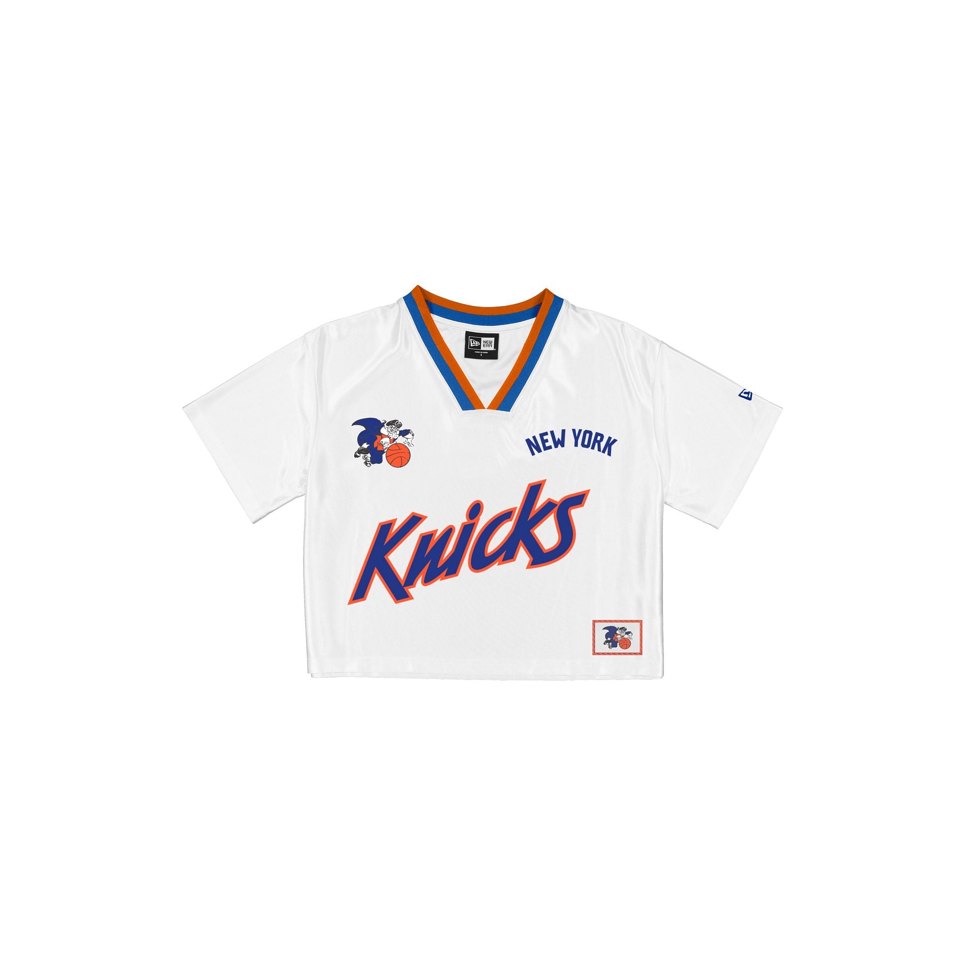 New York Knicks Sport Classics Women's Cropped White T-Shirt
