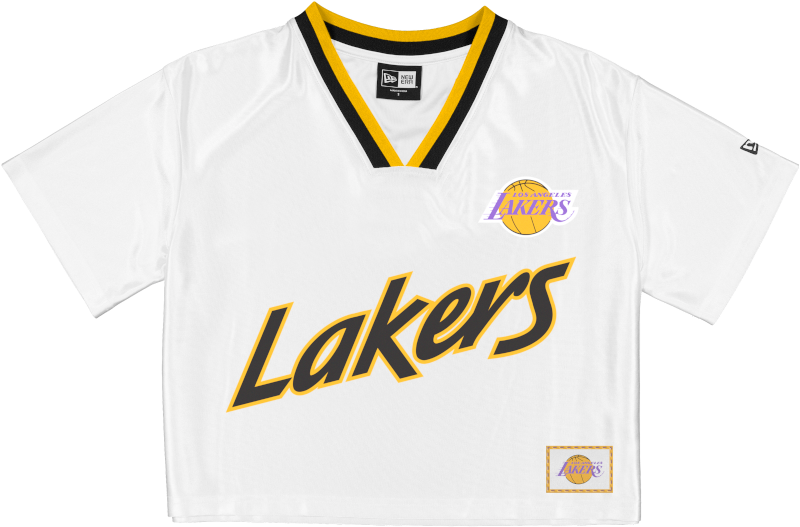Los Angeles Lakers Sport Classics Women's Cropped White T-Shirt